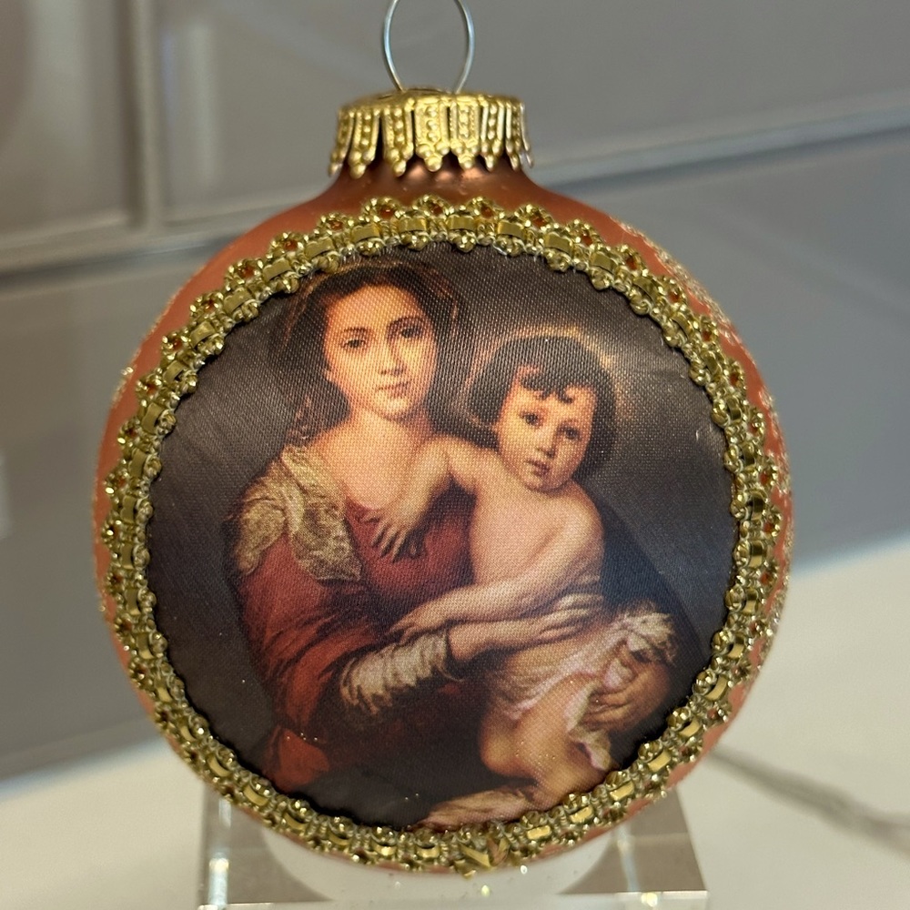 VTG 1995 Krebs Masters on Silk Christmas Ornament